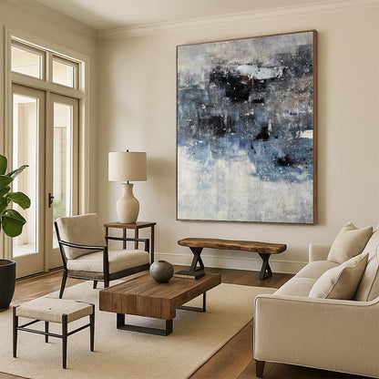 Immense Hand-Painted Abstract Wall Art for Home Craft Room Cutting Table and Mat Walls