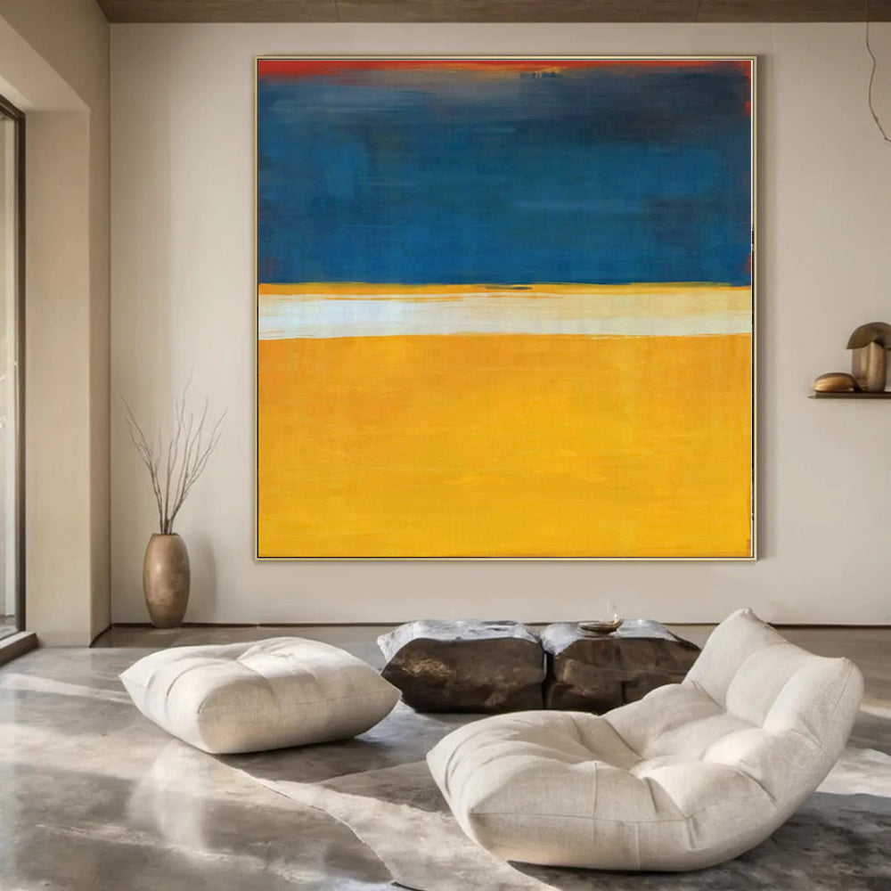 Gourmet-Inspired Hand-Painted Abstract Canvas for Dining Room Feature Walls