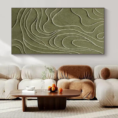 Oversized Made-to-Order Abstract Painting for Aquarium Underwater Viewing Tunnels