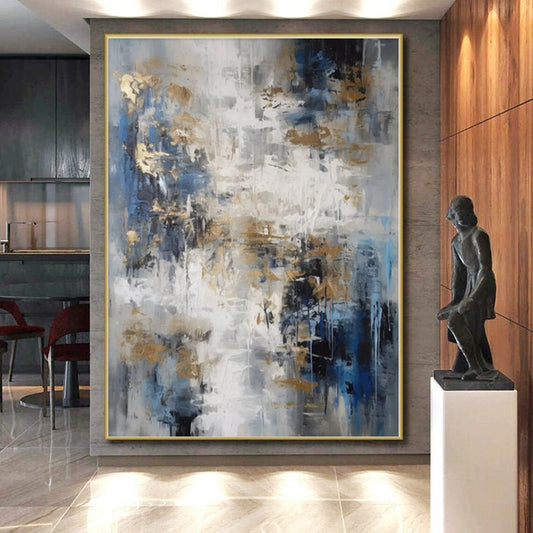 Gigantic Custom Hand-Painted Abstract Painting for Mudroom Paw Wash Wall