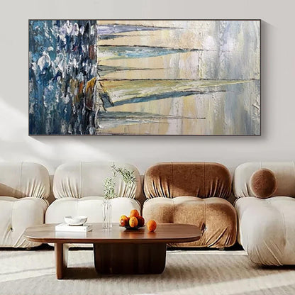 Hand-Painted Custom Abstract Artwork for Office Training Rooms