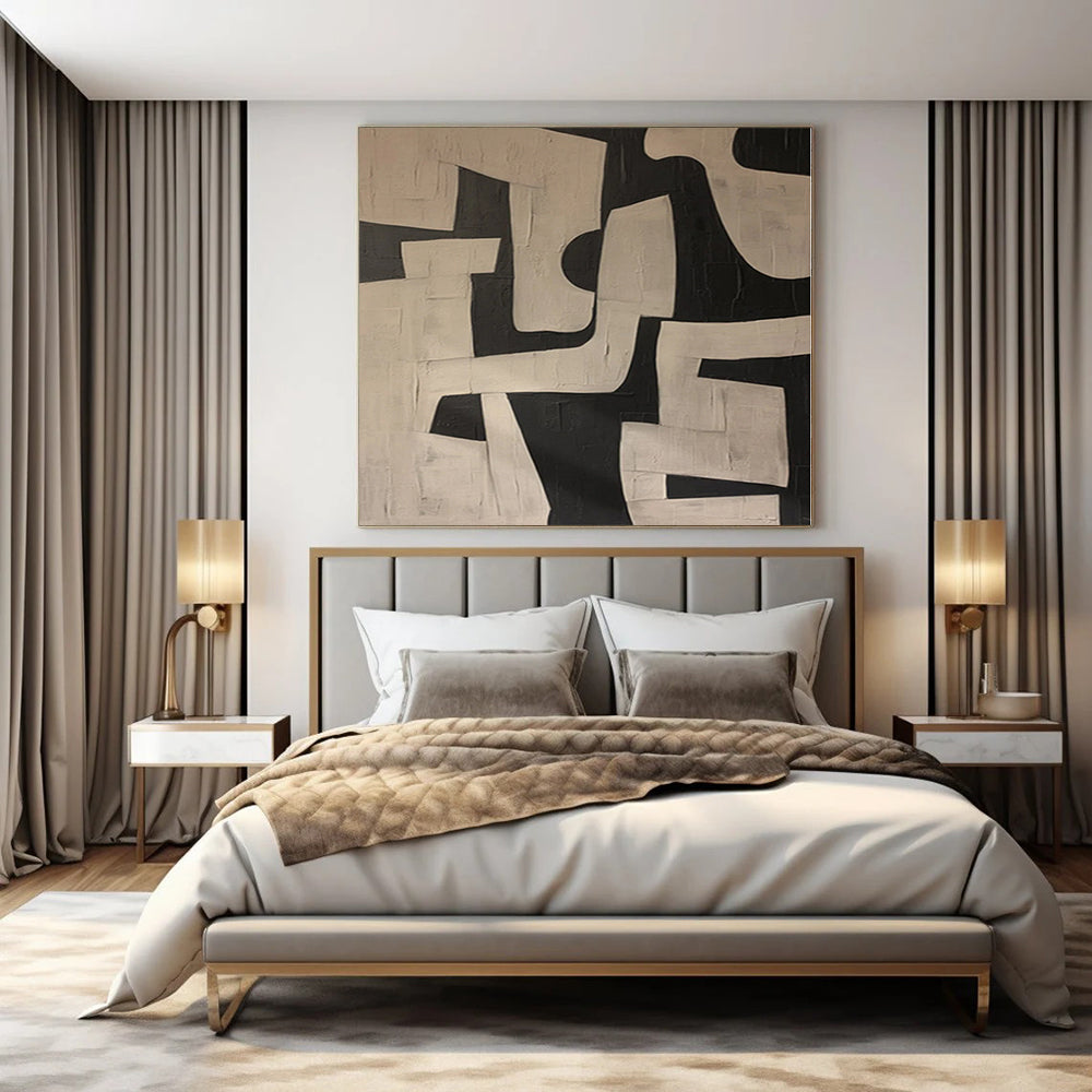 Custom Extra Large Hand-Painted Abstract Canvas for Event Venue Backdrops