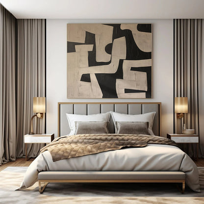 Custom Extra Large Hand-Painted Abstract Canvas for Event Venue Backdrops