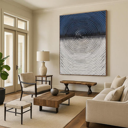 Oversized Custom Abstract Art for Master Bedroom Walk-in Closet Entrance