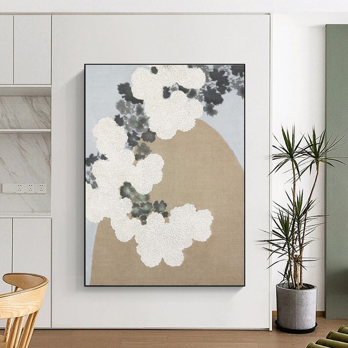 Vast Contemporary Abstract Art for Contemporary Home Wine Cellar Tasting Counter Wall