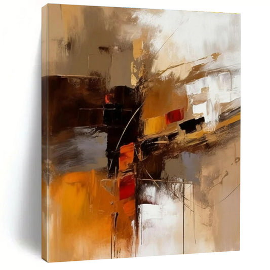 Made-to-Order Large Hand-Painted Abstract Canvas for Greenhouse Planting Area Wall LargeART0598