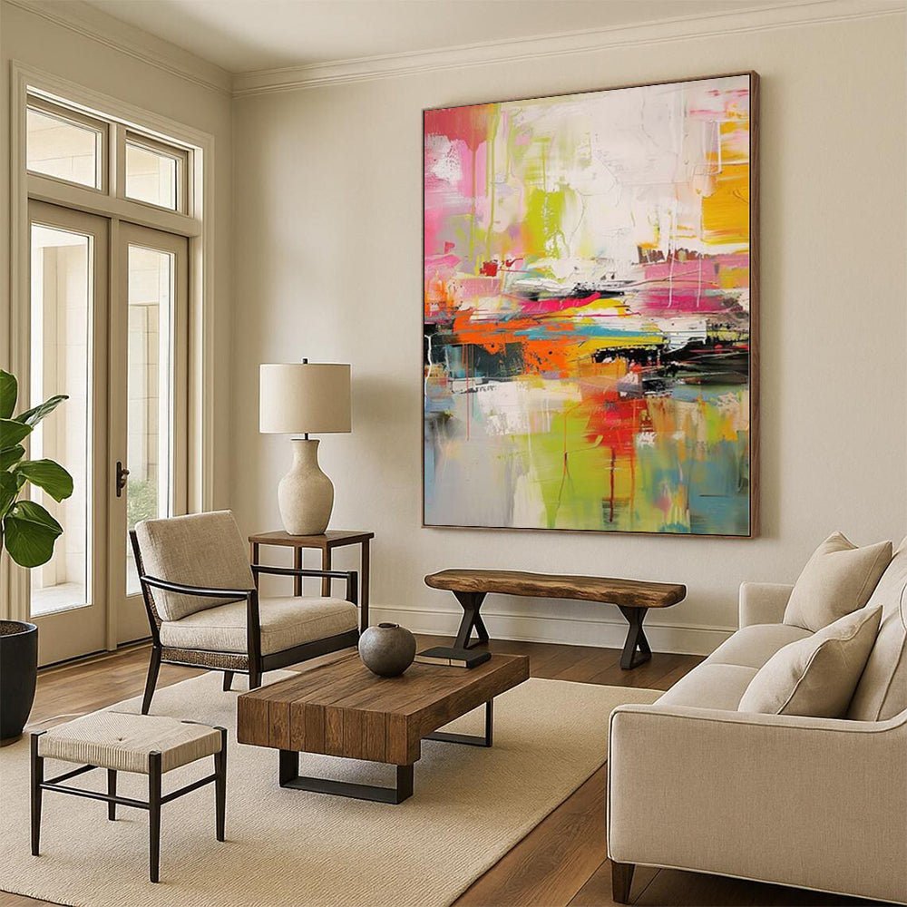 Monumental Abstract Painting for Chicken Coop Nesting Boxes - Made to Order Resin on Linen