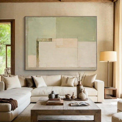 Colossal Handcrafted Abstract Canvas for Kids’ Playroom Slide Wall