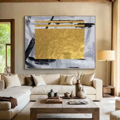 Monumental Custom Abstract Art for Guest Room Fireplace Mantel Feature Walls