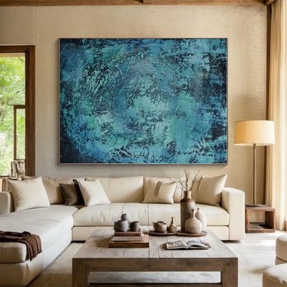 Huge Custom Abstract Art for Bathroom Shower Alcove Wall