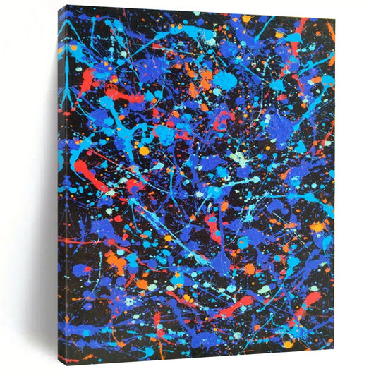Massive Custom Abstract Painting for Home Library Bookcase Backdrop Wall