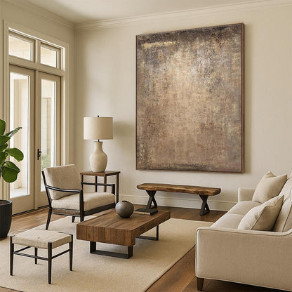 Custom Large-Scale Hand-Painted Abstract Canvas for Statement Display LargeART0632