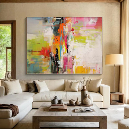 Monumental Abstract Painting for Chicken Coop Nesting Boxes - Made to Order Resin on Linen