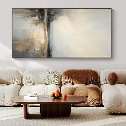 Colossal Hand-Painted Contemporary Abstract Mural for Office Rooftop Lounges