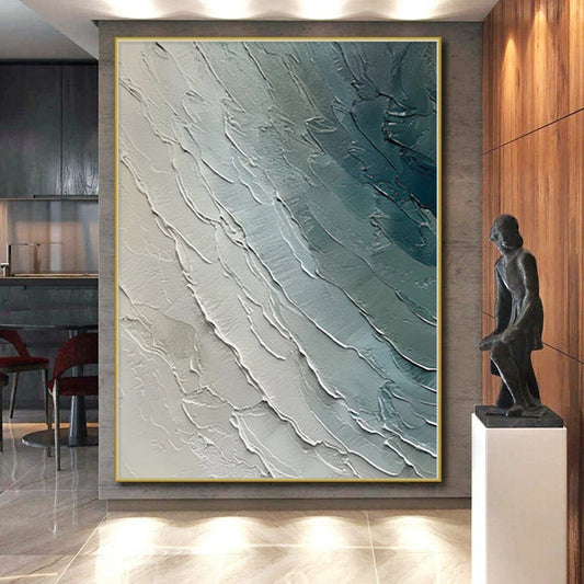 Custom Extra Large Abstract Weave Painting - Hand-Painted Gouache for Artisan Craft Studios