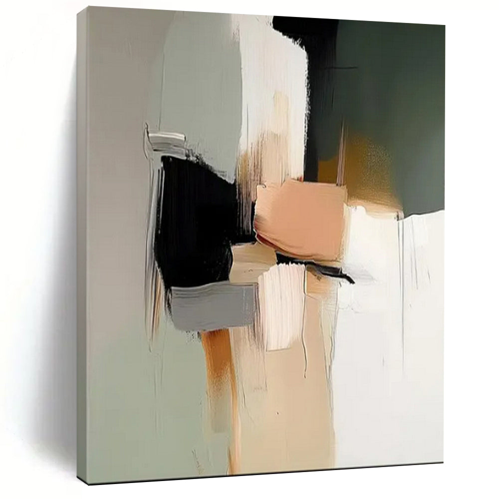 Oversized Hand-Painted Contemporary Abstract Canvas for Children's Museum Interactive Exhibits
