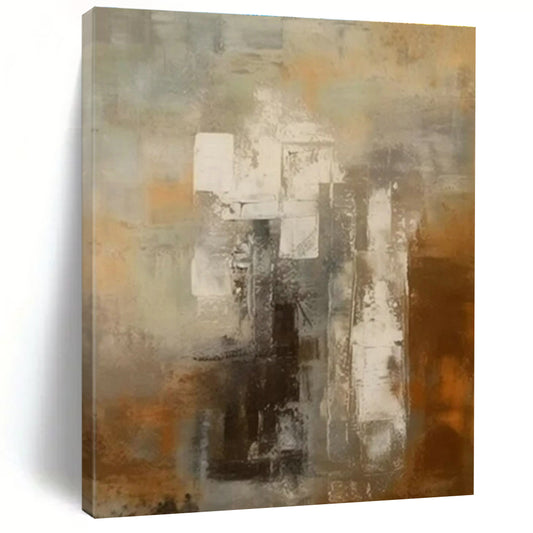 Tailored Large-Format Hand-Painted Abstract Canvas for Family Room Fireside Wall LargeART0602