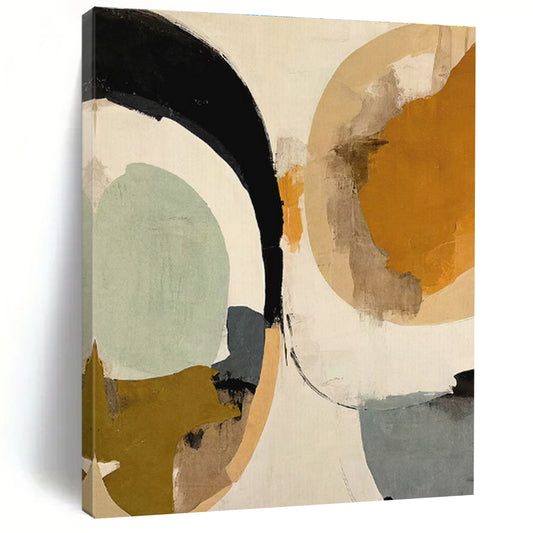 Monumental Modern Abstract Canvas for Contemporary Nursery Changing Table Wall