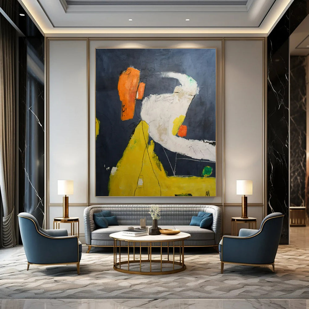Hand-Painted Personalized Abstract Art for Bar & Hotel Lobby