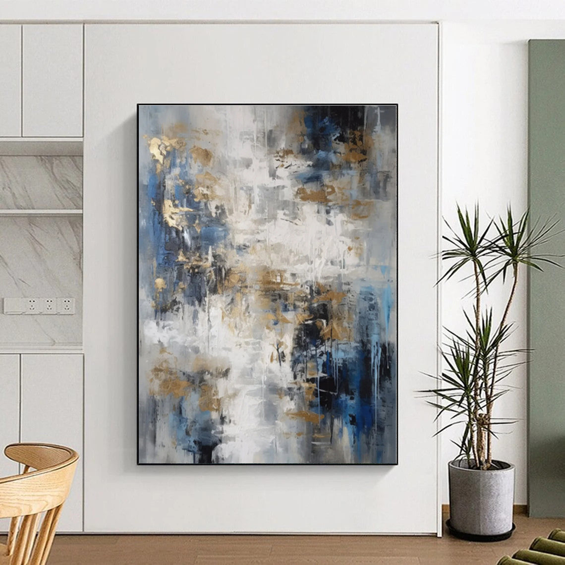 Gigantic Custom Hand-Painted Abstract Painting for Mudroom Paw Wash Wall