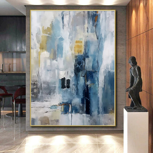 Oversized Made-to-Order Abstract Canvas for Walk-in Closet Clothing Rack Wall