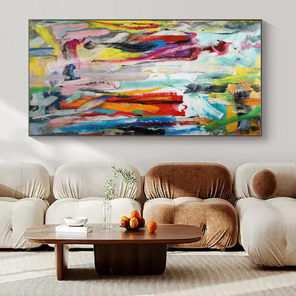 Hand-Painted Personalized Abstract Artwork for Office Customer Service Areas