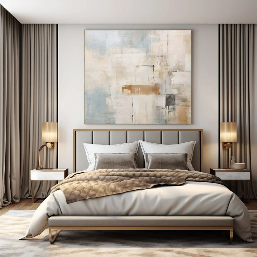 Giant Hand-Painted Contemporary Abstract Art for Family Home Art Studios
