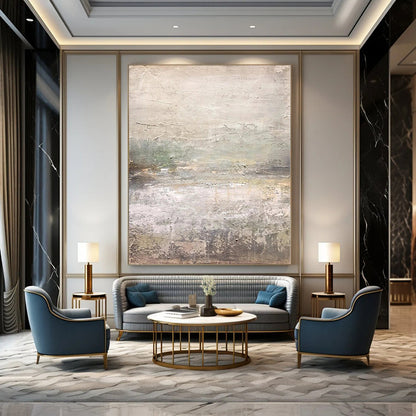 Oversized Handcrafted Abstract Canvas for Performing Arts Center Foyers