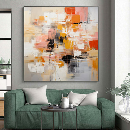 Giant Abstract Art for Yurt Meditation Spaces - Made to Order Mixed Media on Linen