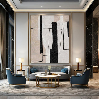 Extra-Vast Hand-Painted Modern Abstract Artwork for Family Home Outdoor Living Rooms