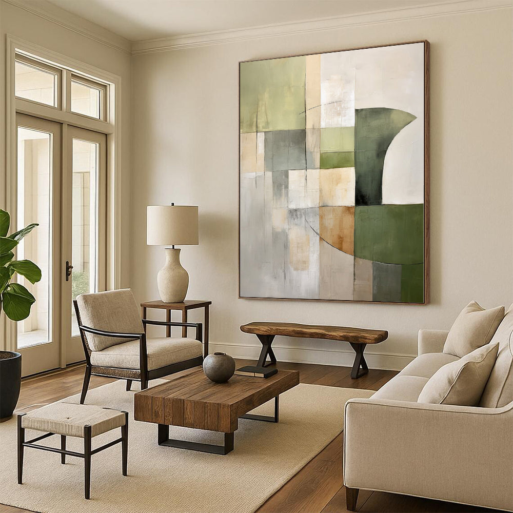 Massive Tailored Abstract Art for Master Bedroom Dressing Island Wall