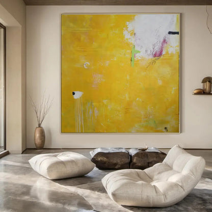 Hand-Painted Bespoke Abstract Canvas for Office & Hotel Lounges