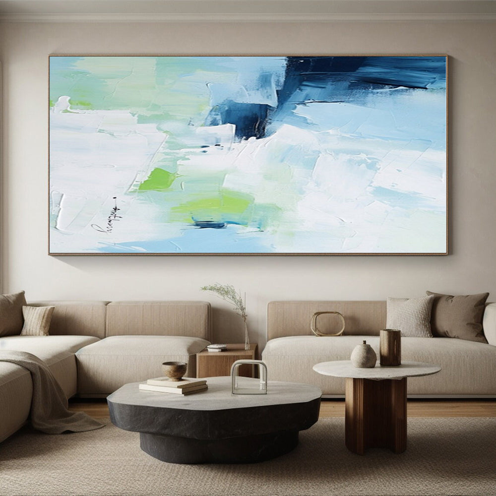 Huge Modern Abstract Painting for Reading Nook Cozy and Contemporary Vibe