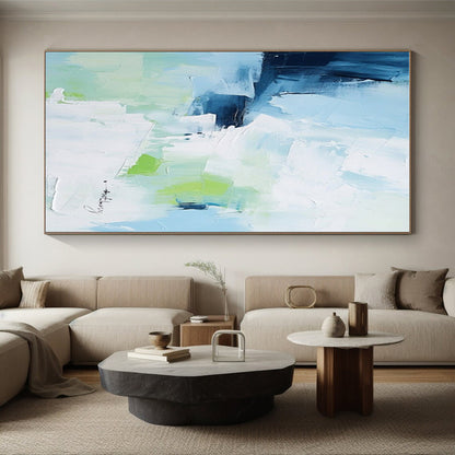 Huge Modern Abstract Painting for Reading Nook Cozy and Contemporary Vibe