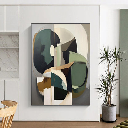 Huge Modern Abstract Painting for Contemporary Reading Nook Alcove Wall
