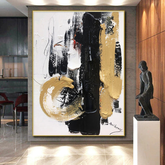 Custom Giant Hand-Painted Abstract Art for Home Craft Room Worktable Wall