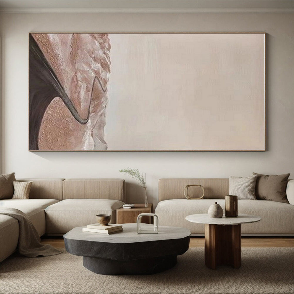 Large-Scale Abstract Canvas for Dining Room Wall Decor LargeART0665