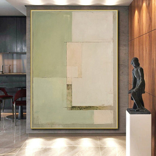 Colossal Handcrafted Abstract Canvas for Kids’ Playroom Slide Wall