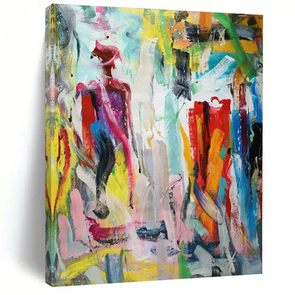 Hand-Painted Personalized Abstract Artwork for Office Customer Service Areas