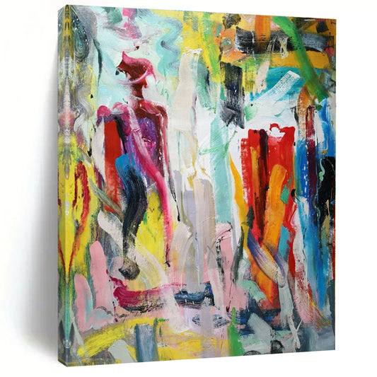Hand-Painted Personalized Abstract Artwork for Office Customer Service Areas