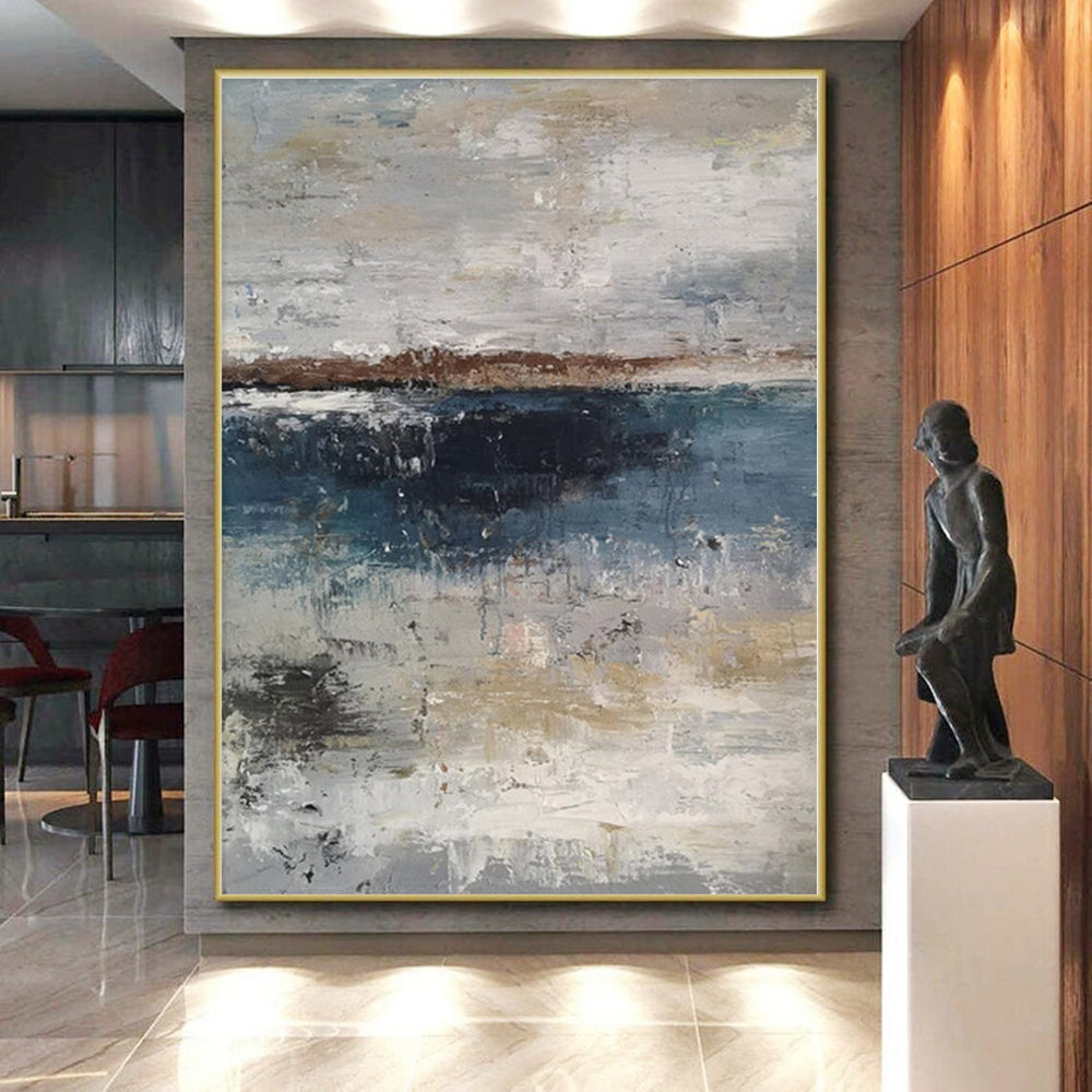 Vast Custom Abstract Canvas for Nursery Crib Feature Wall