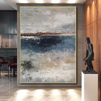 Vast Custom Abstract Canvas for Nursery Crib Feature Wall