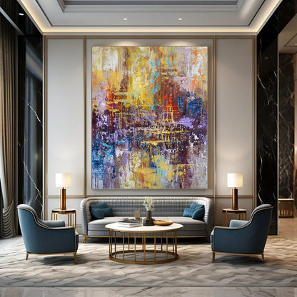 Gigantic Contemporary Abstract Painting for Sports Arena VIP Lounges