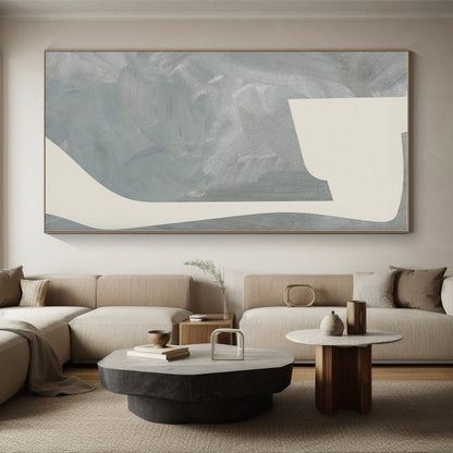 Enormous Hand-Painted Abstract Art for Home Gym Equipment Wall