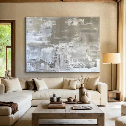 Extra-Huge Contemporary Abstract Canvas for Healthcare Facility Relaxation Areas