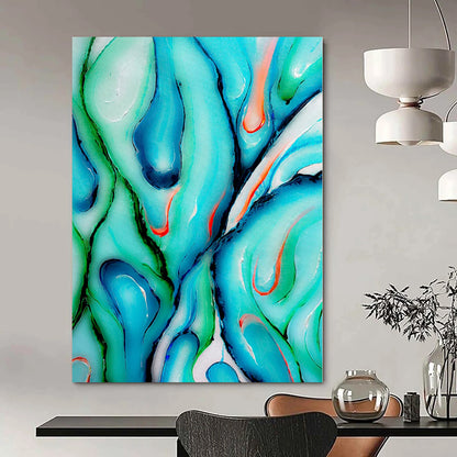 Giant Hand-Painted Contemporary Abstract Canvas for Bedroom Entry Walls