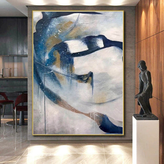 Oversized Custom Abstract Wall Art for Laundry Room Folding and Sorting Areas