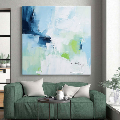 Huge Modern Abstract Painting for Reading Nook Cozy and Contemporary Vibe