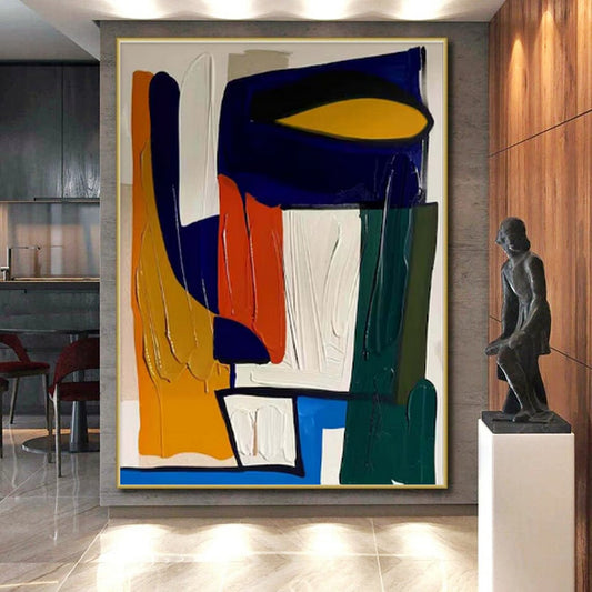 Staggering Custom Hand-Painted Abstract Painting for Home Bar Back Bar Wall LargeART0620