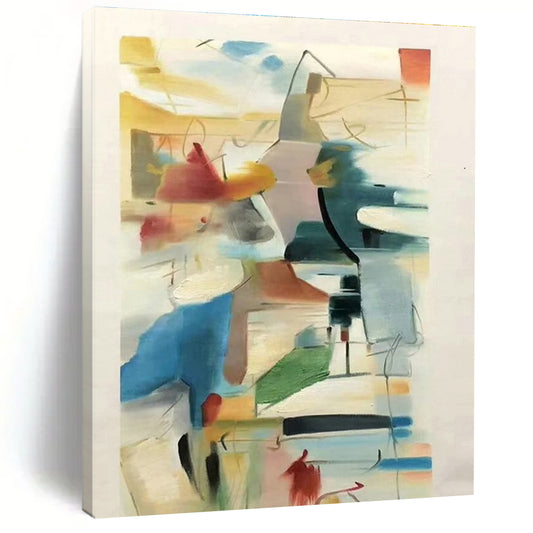 Staggering Hand-Brushed Abstract Painting for Basement Game Lounge Wall LargeART0609